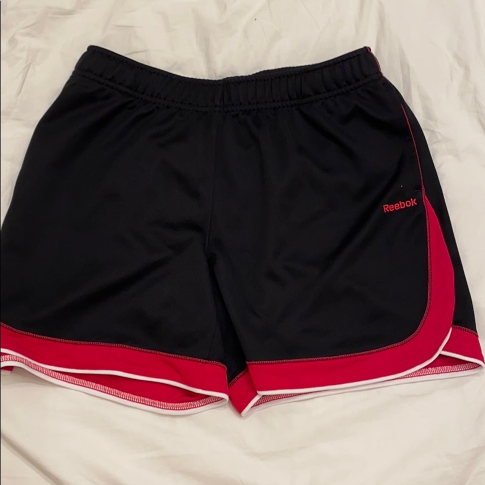 Reebok black and pink shorts